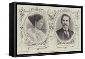 Marriage of the Honourable Miss Peel and Mr Rochfort Maguire-null-Framed Stretched Canvas