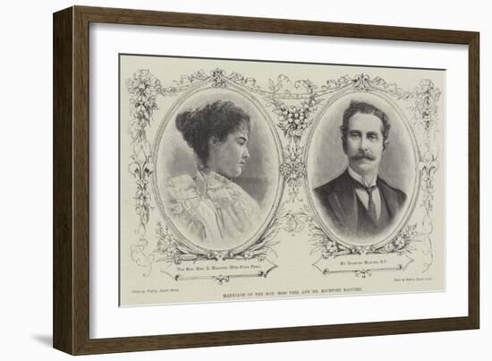 Marriage of the Honourable Miss Peel and Mr Rochfort Maguire-null-Framed Giclee Print