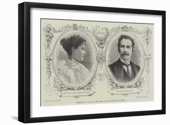 Marriage of the Honourable Miss Peel and Mr Rochfort Maguire-null-Framed Giclee Print