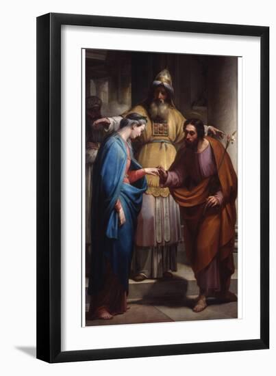 Marriage of the Virgin (Mary and Joseph before the Priest)-Pietro Pietro Gagliardi-Framed Art Print