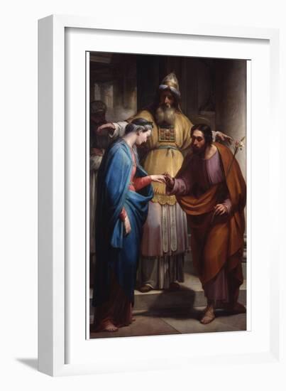 Marriage of the Virgin (Mary and Joseph before the Priest)-Pietro Pietro Gagliardi-Framed Art Print