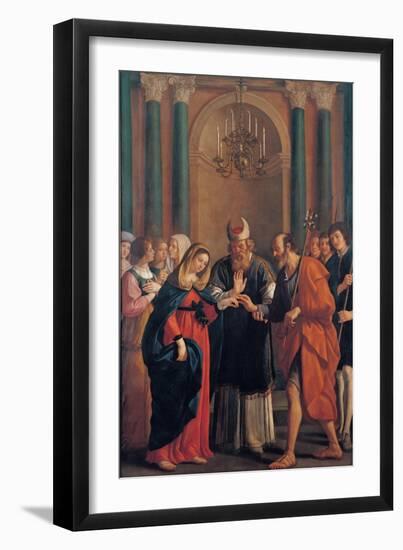 Marriage of the Virgin Mary-Bartolomeo Gennari-Framed Art Print