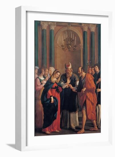 Marriage of the Virgin Mary-Bartolomeo Gennari-Framed Art Print