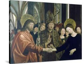 Marriage of Virgin, 1495-1498-Michael Pacher-Stretched Canvas