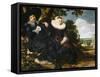 Marriage Portrait of Isaac Abrahamsz Massa and Beatrix Van Der Laen, 1622-Frans I Hals-Framed Stretched Canvas
