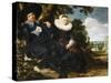 Marriage Portrait of Isaac Abrahamsz Massa and Beatrix Van Der Laen, 1622-Frans I Hals-Stretched Canvas