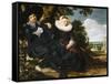 Marriage Portrait of Isaac Abrahamsz Massa and Beatrix Van Der Laen, 1622-Frans I Hals-Framed Stretched Canvas