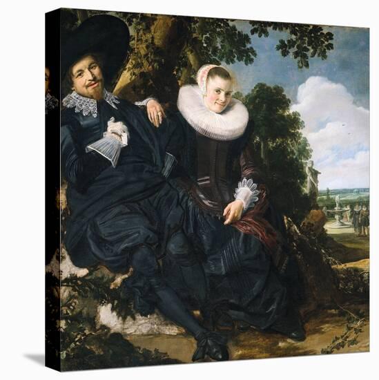 Marriage Portrait of Isaac Massa and Beatrix van der Laen-Frans Hals the Elder-Stretched Canvas