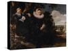 Marriage Portrait of Isaac Massa and Beatrix van der Laen-Frans Hals the Elder-Stretched Canvas