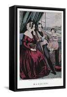 Married, 1845-Nathaniel Currier-Framed Stretched Canvas