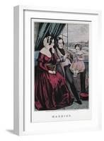 Married, 1845-Nathaniel Currier-Framed Giclee Print