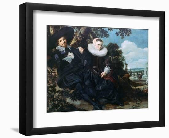 Married Couple in a Garden, C1622-Frans Hals-Framed Giclee Print