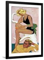 Marry the Boss' Daughter - Saturday Evening Post "Leading Ladies", April 18, 1959 pg.37-Robert Jones-Framed Giclee Print