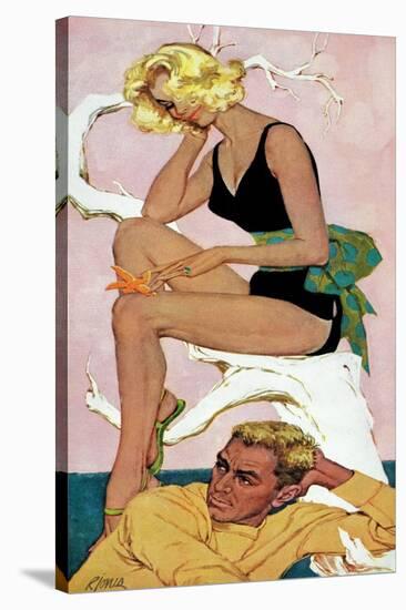 Marry the Boss' Daughter - Saturday Evening Post "Leading Ladies", April 18, 1959 pg.37-Robert Jones-Stretched Canvas