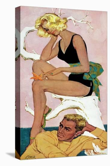 Marry the Boss' Daughter - Saturday Evening Post "Leading Ladies", April 18, 1959 pg.37-Robert Jones-Stretched Canvas