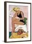 Marry the Boss' Daughter - Saturday Evening Post "Leading Ladies", April 18, 1959 pg.37-Robert Jones-Framed Giclee Print