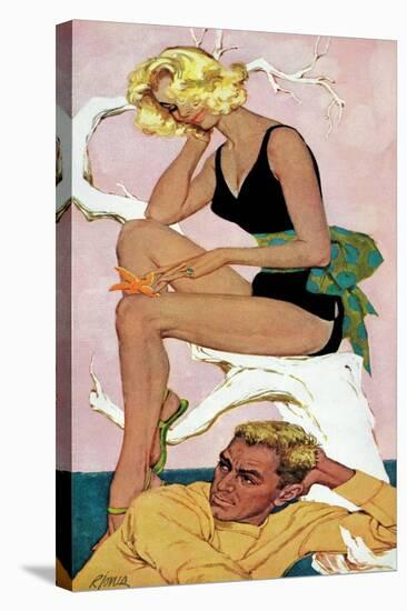 Marry the Boss' Daughter - Saturday Evening Post "Leading Ladies", April 18, 1959 pg.37-Robert Jones-Stretched Canvas
