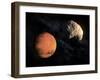 Mars and Deimos, Artwork-null-Framed Premium Photographic Print