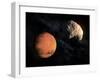 Mars and Deimos, Artwork-null-Framed Photographic Print