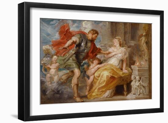 Mars and Rhea Silvia, C. 1616-1617-Peter Paul Rubens-Framed Giclee Print