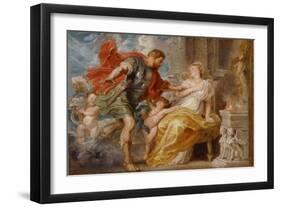 Mars and Rhea Silvia, C. 1616-1617-Peter Paul Rubens-Framed Giclee Print