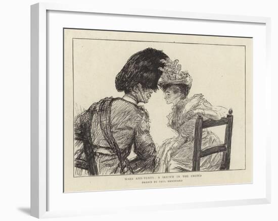 Mars and Venus, a Sketch in the Crowd-Charles Paul Renouard-Framed Giclee Print