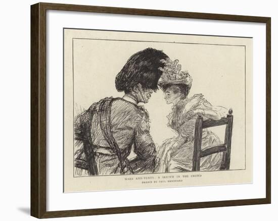 Mars and Venus, a Sketch in the Crowd-Charles Paul Renouard-Framed Giclee Print