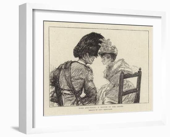 Mars and Venus, a Sketch in the Crowd-Charles Paul Renouard-Framed Giclee Print