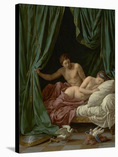 Mars and Venus, Allegory of Peace, by Louis Jean Francois Lagrenee, 1770, French painting,-Louis Jean Francois Lagrenee-Stretched Canvas