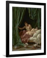 Mars and Venus, Allegory of Peace, by Louis Jean Francois Lagrenee, 1770, French painting,-Louis Jean Francois Lagrenee-Framed Art Print