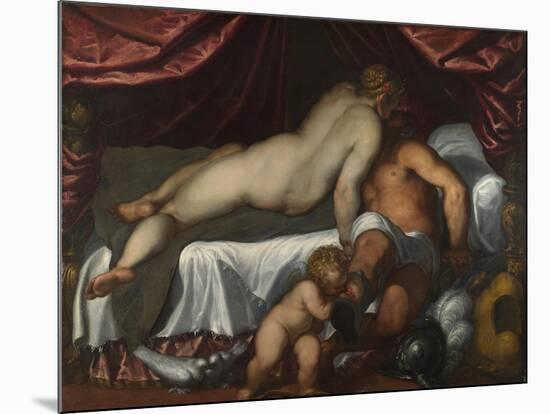 Mars and Venus, Ca 1590-Jacopo Palma il Giovane the Younger-Mounted Giclee Print