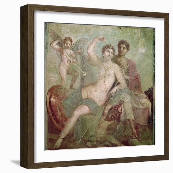 Mars and Venus from the House of Mars and Venus (Casa De Marte E Venere) Pompeii (Wall Painting)-null-Framed Giclee Print