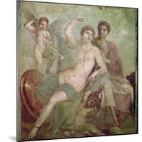 Mars and Venus from the House of Mars and Venus (Casa De Marte E Venere) Pompeii (Wall Painting)-null-Mounted Giclee Print
