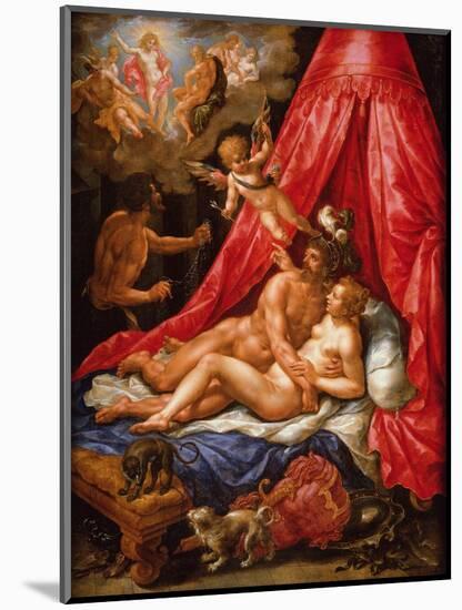 Mars and Venus Surprised by Apollo, C.1615-Hendrik De Clerck-Mounted Giclee Print