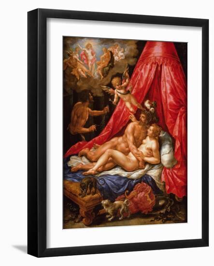 Mars and Venus Surprised by Apollo, C.1615-Hendrik De Clerck-Framed Giclee Print