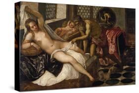 Mars and Venus Surprised by Vulcan-Jacopo Robusti Tintoretto-Stretched Canvas