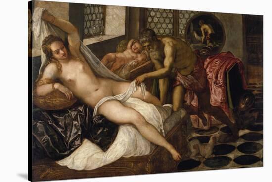 Mars and Venus Surprised by Vulcan-Jacopo Robusti Tintoretto-Stretched Canvas