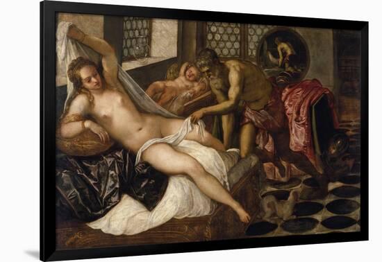 Mars and Venus Surprised by Vulcan-Jacopo Robusti Tintoretto-Framed Giclee Print