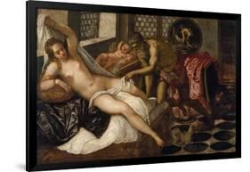 Mars and Venus Surprised by Vulcan-Jacopo Robusti Tintoretto-Framed Giclee Print