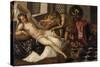 Mars and Venus Surprised by Vulcan-Jacopo Robusti Tintoretto-Stretched Canvas