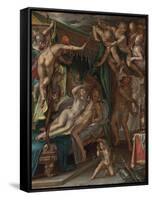Mars and Venus Surprised by Vulcan-Joachim Wtewael-Framed Stretched Canvas