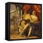 Mars and Venus with Love-Paolo Veronese-Framed Stretched Canvas