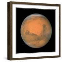 Mars Close Approach 2007, HST Image-null-Framed Premium Photographic Print