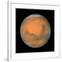 Mars Close Approach 2007, HST Image-null-Framed Photographic Print