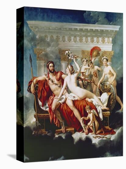 Mars Disarmed by Venus and the Graces-Jacques-Louis David-Stretched Canvas