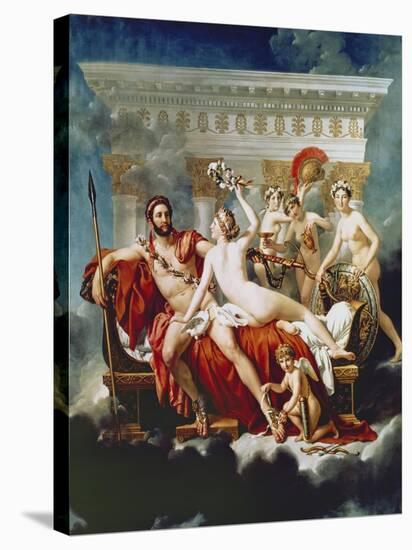 Mars Disarmed by Venus and the Graces-Jacques-Louis David-Stretched Canvas