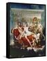 Mars Disarmed by Venus and the Graces-Jacques-Louis David-Framed Stretched Canvas