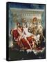 Mars Disarmed by Venus and the Graces-Jacques-Louis David-Framed Stretched Canvas