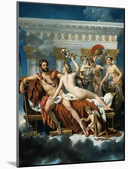 Mars Disarmed by Venus and the Three Graces-Jacques-Louis David-Mounted Giclee Print