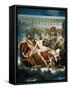 Mars Disarmed by Venus and the Three Graces-Jacques-Louis David-Framed Stretched Canvas